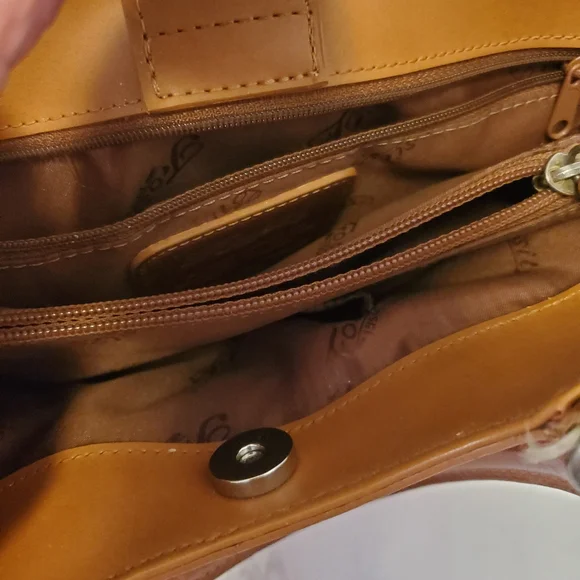 Red Canvas HAND BAG By FOSSIL - Picture 7 of 8